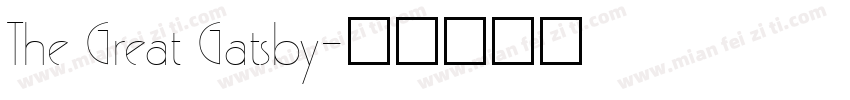 The Great Gatsby字体转换
